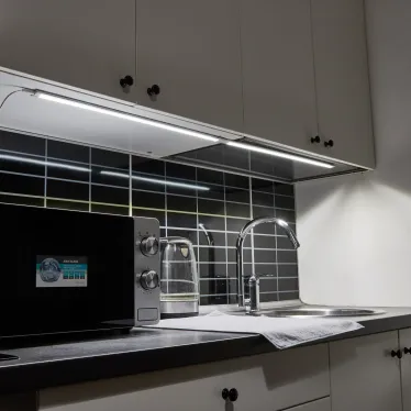 Светильники светодиодные для мебели UЛм-F45-2x6W/4500K IP20 SILVER набор из 2-х шт Механический выключатель 600*25*8мм 2*500Лм