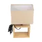 Светильник настольный UML-B401 E27 LIGHT GREY/WOOD декоративный под лампу Е27, 40W. Механический выключатель. Светло-серый. ТМ Uniel
