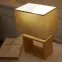 Светильник настольный UML-B401 E27 LIGHT GREY/WOOD декоративный под лампу Е27, 40W. Механический выключатель. Светло-серый. ТМ Uniel