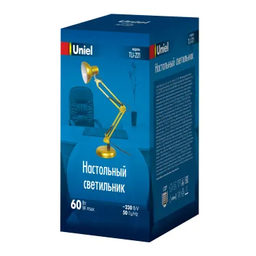 Светильник настольныйTLI-221 GOLD E27 Цоколь Е27 60W Механический выключатель Золотой