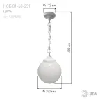 Светильник садово-парковый НСБ 01-60-251 , шар опал подвес цепь D-250 mm | Б0048085 | ЭРА