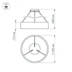 Светильник SP-TOR-RING-HANG-R460-33W Warm3000 (BK, 120 deg) (ARL, IP20 Металл, 3 года)