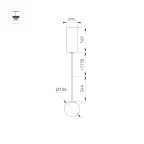 Светильник SP-BEADS-HANG-T-R100-8W Warm3000 (BK-GD, 180 deg, 230V) (, IP20 Металл, 5 лет)