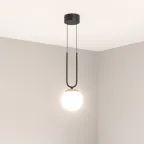 Светильник SP-BEADS-HANG-U-R130-10W Day4000 (BK-GD, 275 deg, 230V) (, IP20 Металл, 5 лет)