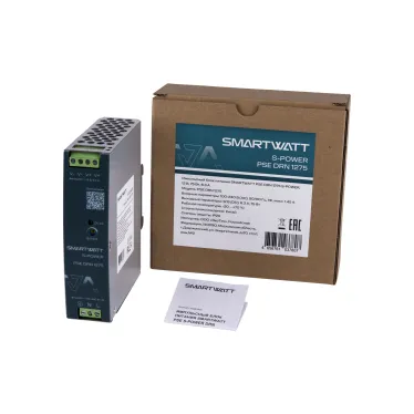 Импульсный блок питания SMARTWATT PSE DRN 1275 S-POWER, 12 В, 75 Вт, 6,3 А