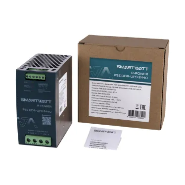 Блок питания с функцией ИБП SMARTWATT PSE DDR-UPS 2440 R-POWER, Uвход. 24-29 В (DC), Uвых. 24 В (DC), 40 А