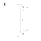 Светильник SP-TABOO-FLOOR-S1300-14W Day4000 (BK, 90 deg, 230V) (, IP20 Металл, 3 года)
