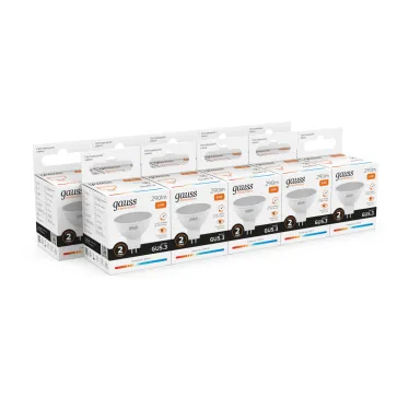 Лампа светодиодная LED 3.5 Вт 290 лм 3000К софит MR16 теплый GU5.3 AC 220В Elementary Gauss