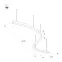 Светильник SP-LINE-HANG ARC-S3535-D1500-124W Warm3000 (BLACK, 230V) (, Металл)
