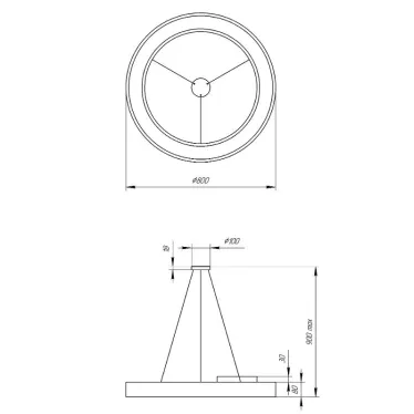 Светильник светодиодный Geometria Ring SPO-134-W-40K-056 56Вт 4000К 4200Лм IP40 800*800*80 белый подвесной | Б0050564 | ЭРА