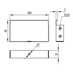 Заглушка ТС 500х35, цинк-ламельная
