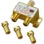 Делитель ТВ краб x 2 + 3шт. F BOX 5-1000 МГц GOLD,