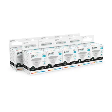 Лампа светодиодная LED 3.5 Вт 300 лм 4100К софит MR16 нейтральный GU5.3 AC 220В Elementary Gauss