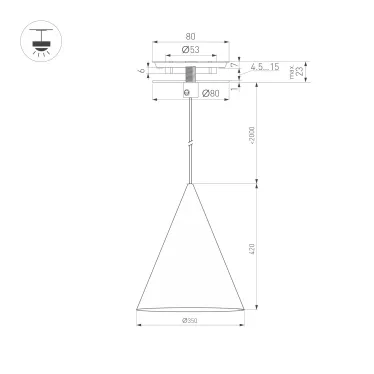 Светильник светодиодный SP-MAKOTO-R350-14W Warm3000 (WH, 36 deg, 230V, TRIAC) (ARL, IP20 металл, 3 года)