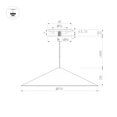 Светильник светодиодный SP-MAKOTO-R750-14W Warm2700 (WH, 36 deg, 230V, TRIAC) (ARL, IP20 металл, 3 года)