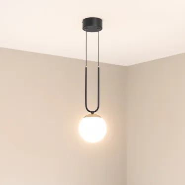 Светильник SP-BEADS-HANG-U-R130-10W Warm3000 (BK-GD, 275 deg, 230V) (IP20 металл, 5 лет)