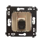 Avanti HDMI розетка одинарная в стену, тип А-А, ,Ванильная дымка