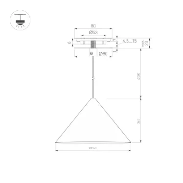 Светильник светодиодный SP-MAKOTO-R550-14W Warm2700 (WH, 36 deg, 230V, TRIAC) (ARL, IP20 металл, 3 года)