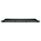 Патч-панель 19'. 0.5 U.CAT6. 24 порта RJ45. экранированная