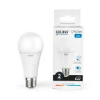 Лампа светодиодная LED 20 Вт 1750 лм 6500К А60 груша холодный E27 AC 220В Elementary Gauss