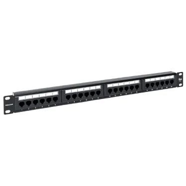 Патч-панель TERACOM 19'' Cat.5E 1U неэкранированная UTP 24 порта RJ-45 110 IDC с органайзером