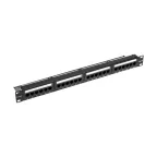                  Патч-панель с кабельным органайзером 19дюймов 1U 24 порта UTP RJ-45 CAT 5e
               