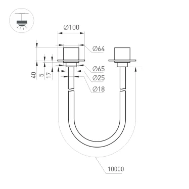 Светильник SP-TROPIC-BUILT-TRIMLESS-R18-L10000-110W Warm3000 (BK, 360 deg, 230V) (Arlight, IP20 Пластик, 3 года)