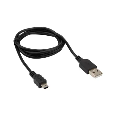 Кабель USB-mini USB, PVC, black, 1m, 18-4402,