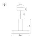 Светильник SP-ERIC-R250-8W Warm3000 (BK, 120 deg, 230V) (, IP20 Металл, 3 года)