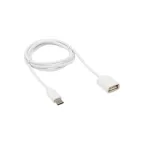                  Кабель OTG Type C на USB, 2,4A, PVC, white, 1m, 18-1180,
               