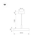 Светильник SP-ELEGANT-R500-37W Warm3000 (BK, 120 deg, 230V) (IP20 металл, 3 года)