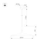 Светильник SP-FIORE-R250-8W Warm3000 (WH, 120 deg, 230V) (IP20 металл, 3 года)