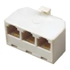                  Телефонный тройник RJ-14(6P4C) (штекер - 3 гнезда), REXANT
               