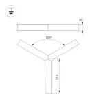 Светильник SP-RAYS-3-HANG-5050-510-35W Day4000 (RAL9005, 120 deg, 230V) IP33 1730lm (Arlight, Металл)