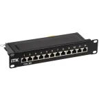                  Патч-панель 1U кат.6A STP 12 портов 10дюйм Dual IDC
               