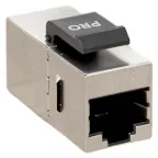 Адаптер проходной TERACOM PRO Cat.6 экран. RJ45-RJ45 тип Keystone