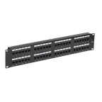                  Патч-панель с кабельными органайзерами 19дюймов 2U 48 портов UTP RJ-45 CAT 6
               