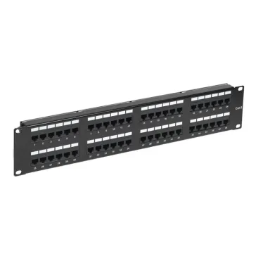 Патч-панель с кабельными органайзерами 19дюймов 2U 48 портов UTP RJ-45 CAT 6
