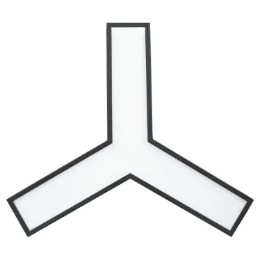 Светильник светодиодный Geometria Igrek SPO-142-B-40K-044 44Вт 4000K 3000Лм IP40 800*800*80 черный подвесной ЛТ | Б0058885 | ЭРА