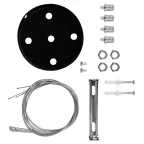 Светильник светодиодный Geometria Quadro SPO-163-B-40K-050 50Вт 4000К 3700Лм IP40 600*600*80 черный подвесной ЛТ | Б0058895 | ЭРА