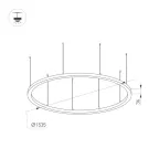 Светильник SP-LINE-HANG-ARC-O3535-D1500-124W Day4000 (BLACK, 230V) (Arlight, Металл) | 034011(1) | Arlight