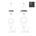 Светильник светодиодный Geometria Ring SPO-132-W-40K-088 88Вт 4000К 6000Лм IP40 800*800*80 белый подвесной | Б0050560 | ЭРА