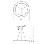Светильник светодиодный Geometria Ring SPO-134-B-40K-056 56Вт 4000К 4200Лм IP40 800*800*80 черный подвесной | Б0050565 | ЭРА