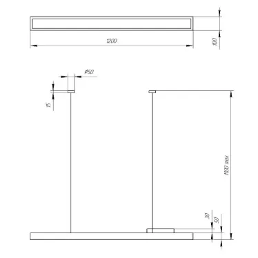 Светильник светодиодный Geometria Block SPO-115-W-40K-036 36Вт 4000К 3100Лм IP40 1200*100*50 белый подвесной | Б0050546 | ЭРА