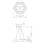 Светильник светодиодный Geometria Hexagon SPO-123-B-40K-045 45Вт 4000К 2500Лм IP40 600*600*80 черный подвесной | Б0050555 | ЭРА