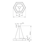 Светильник светодиодный Geometria Hexagon SPO-123-B-40K-045 45Вт 4000К 2500Лм IP40 600*600*80 черный подвесной | Б0050555 | ЭРА