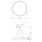 Светильник светодиодный Geometria Ring SPO-132-W-40K-088 88Вт 4000К 6000Лм IP40 800*800*80 белый подвесной | Б0050560 | ЭРА