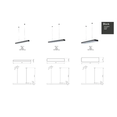 Светильник светодиодный Geometria Block SPO-113-W-40K-036 36Вт 4000К 2700Лм IP40 1200*100*60 белый подвесной | Б0050542 | ЭРА