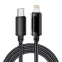 Кабель USB Type-C - Lightning для Apple, 3А, 1м, черный
