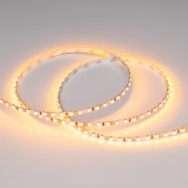 Лента светодиодная RT-A120-5mm 12V Yellow (9.6 W/m, IP20, 5m) (ARL, 9.6 Вт/м, IP20, 120 LED/m)